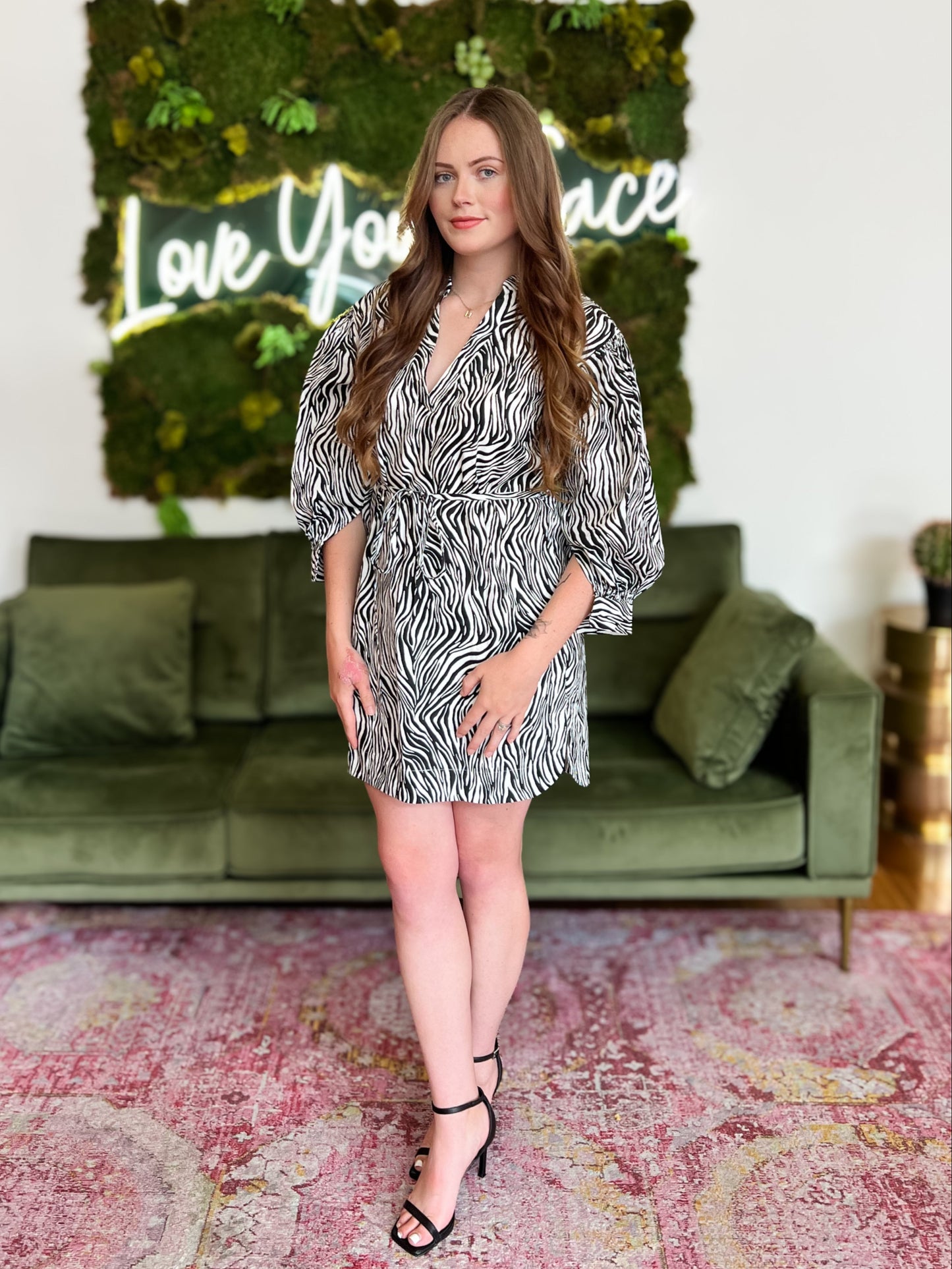 Zebra Print Mini Dress