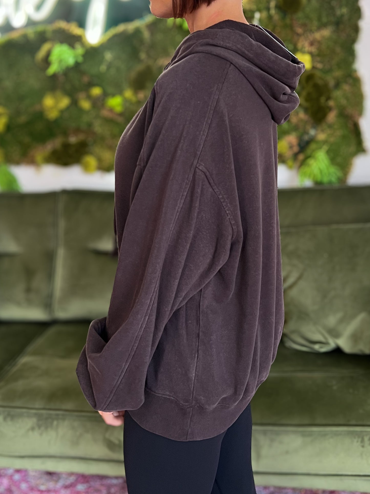 Dark Brown Hooded Sweatshirt