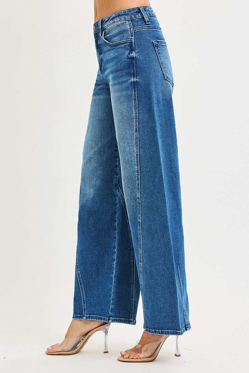 Dark Wash Slouchy Barrel Jeans