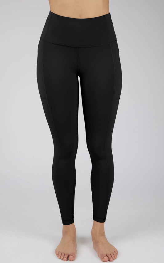 Black Ankle Leggings With Utility Pockets