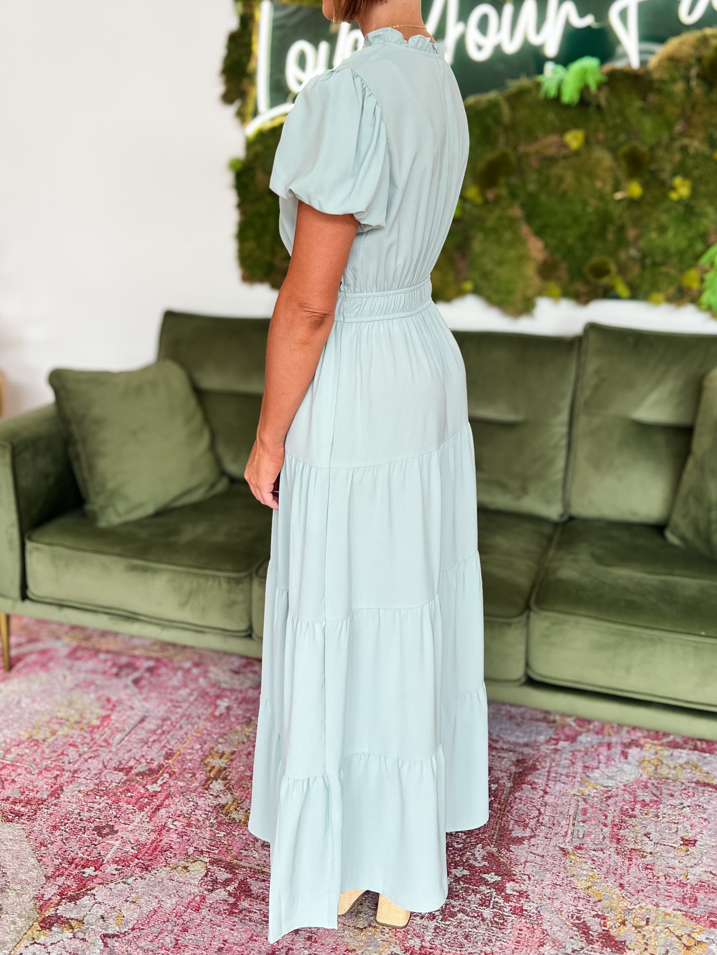 Sage Green Tiered Maxi