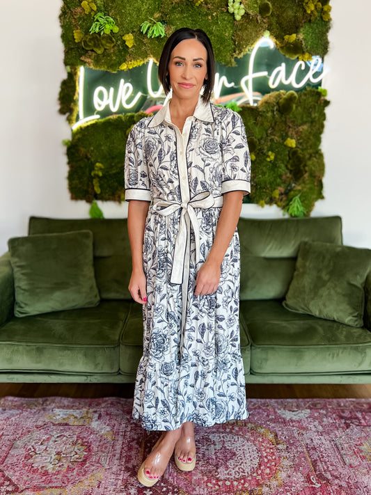 peony plaid holiday sunday midi dress Rowan Plaid Midi Dress main image 0