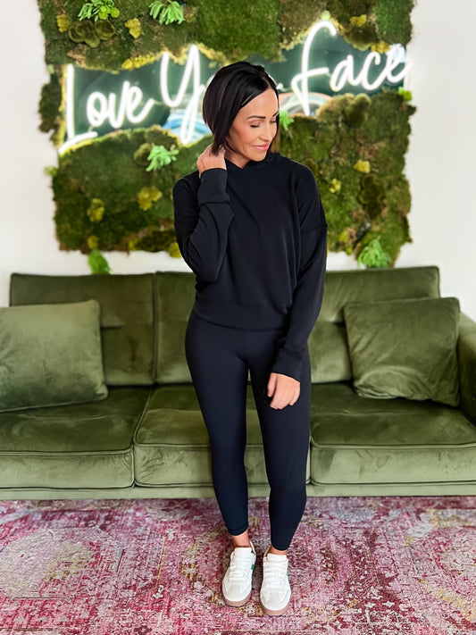 Black Cloudsoft Pullover Hoodie