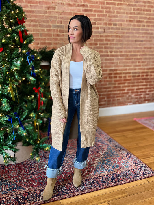 Tan Knit Cardigan
