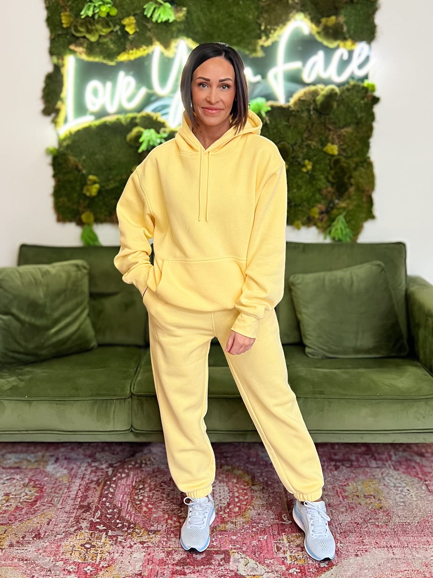 Yellow Glow Fleece Billow Pants