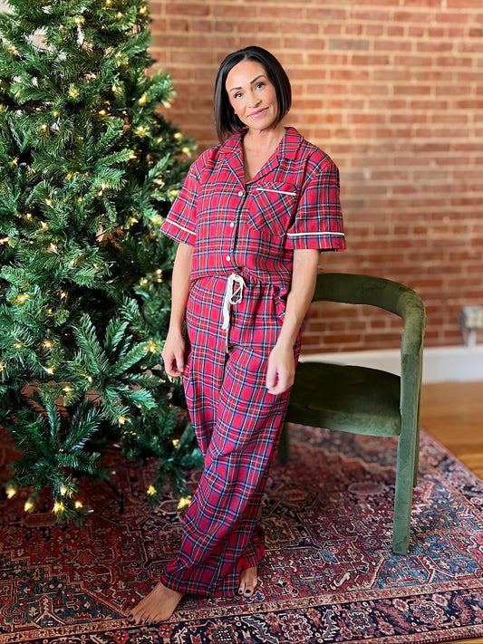 Red Plaid Pajama Set