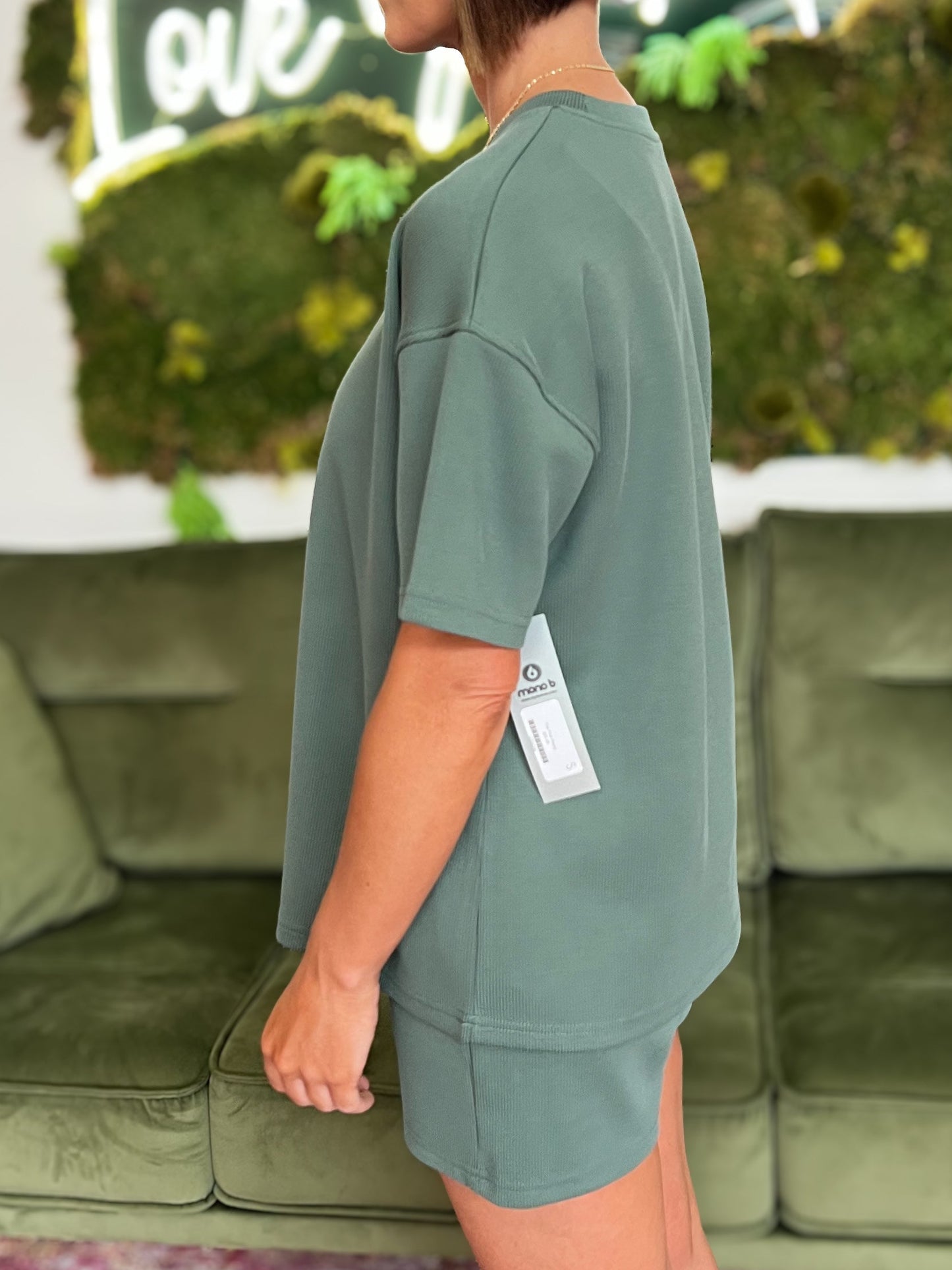 Eldergreen Luxe Ribbed Shorts Set