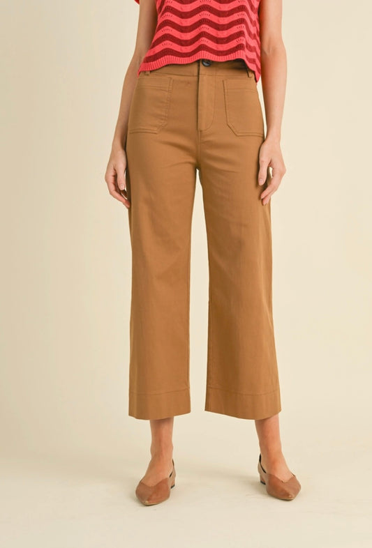 Hazelnut Patch Pocket Cropped Pants