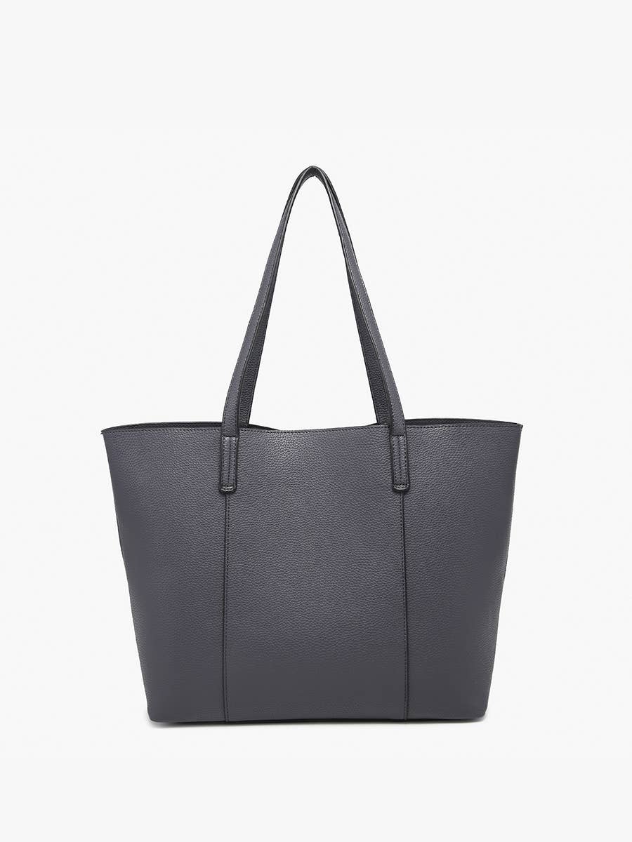 Millie Classic Paneled Tote: Dark Plum